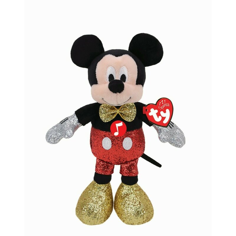 Ty - PLUS 25CM BEANIE BABIES DISNEY MICKEY CU SCLIPICI SI SUNETE