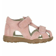 Uranus Rose Suede 21 - Sandale din piele cu inchidere velcro pentru copii
