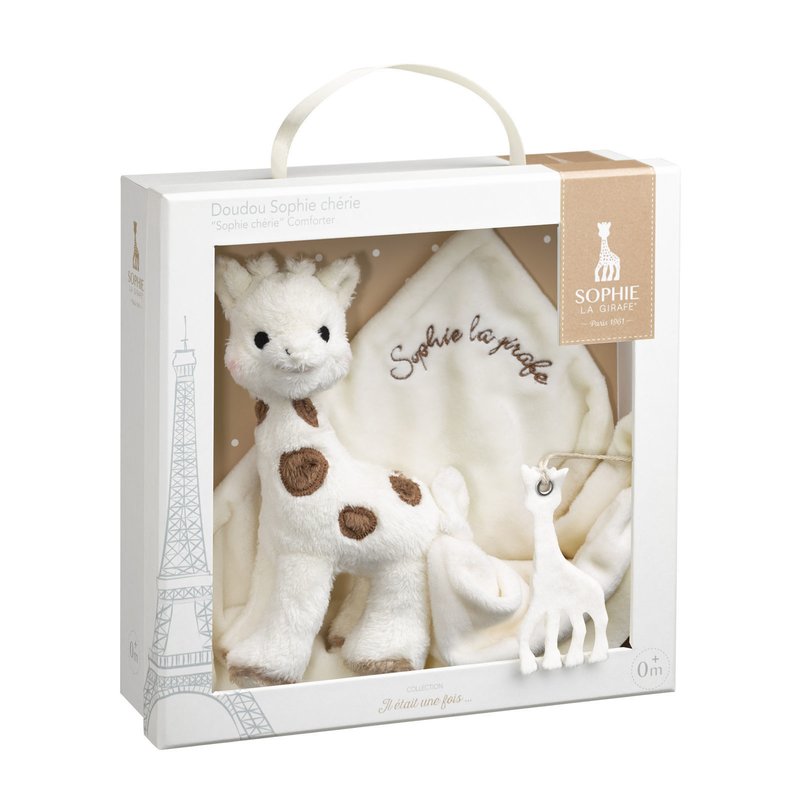 Vulli - Set cadou Girafa Sophie Cherie si batistuta comforter