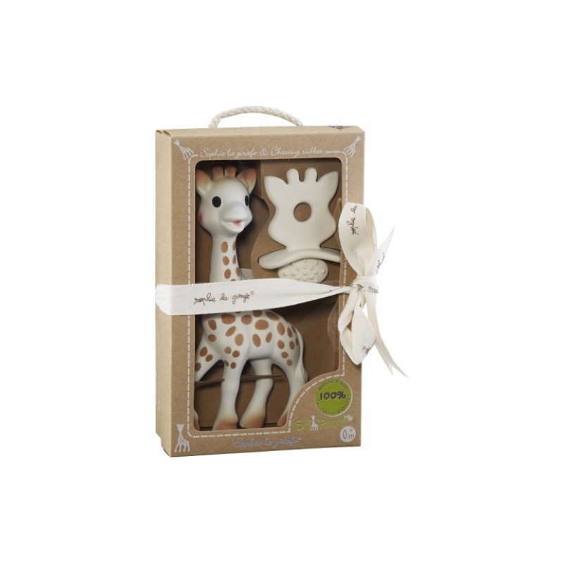Vulli – Set Girafa Sophie si figurina din cauciuc pentru rontait So pure Jucarii & Cadouri >> Jucarii Dentitie