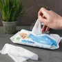 Servetele umede pentru bebelusi, WaterWipes, Fara parfum, 0 luni+, Sensitive, Blande cu pielea bebelusilor, Extract din fructe, 60 bucati, Alb - 4