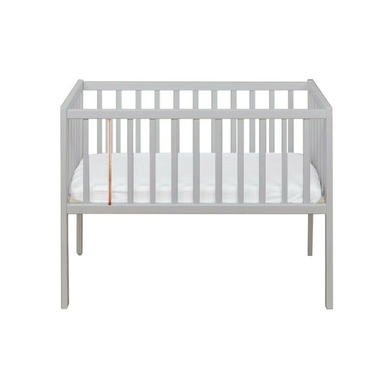 Woodies - stardust crib - patut mic 90 x 40 cm gri, din lemn masiv