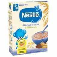 Cereale Nestle 8 Cereale si cacao, 250g, 12 luni+