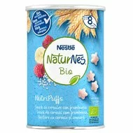 Snack cereale Nestle NaturNes BIO NutriPuffs cu zmeura 35g, 8 luni+