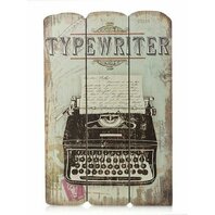 Canvas print,Old Style Telefon si Masina de scris, rama de lemn, 38 x 25 cm