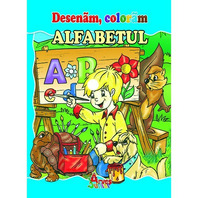 Carte de colorat Alfabetul A4, 2 culori
