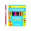 Creioane colorate Mitama lacuite ergonomice triunghiulare 3.3mm, 24 buc