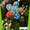 Decoratiune de gradina  Clopotel de vant Floare Colorata