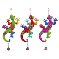 Decoratiune de gradina Clopotel de vant Gecko 13.8 x 3.5 x 36cm