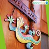 Decoratiune de gradina  Semn 'Bine ati venit!' Gecko