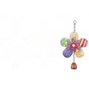 Decoratiune gradina Floare cu clopotel de vant, metalic, 27x16x4 cm, multicolor