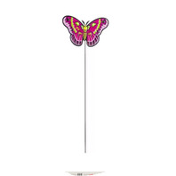 Decoratiune gradina model Fluture, metal, 60x19 cm, Roz