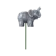 Decoratiune Gradina Statuie antica Elefant, polirasina, 12 cm, Gri