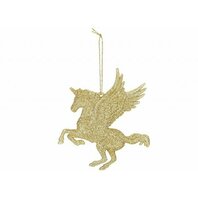 Decoratiune de Craciun unicorn auriu