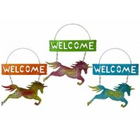 Decoratiune Welcome Unicorni