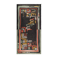 Eșarfă Anekke neagra cu imprimeu Kene 186x90cm