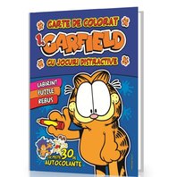 Carte de colorat Garfield cu jocuri distractive nr 1