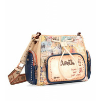 Geanta Crossbody cu buzunare laterale, Anekke Menire Tribe, 26/20/11cm