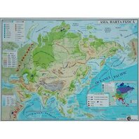 Harta fizica a Asiei. Harta politica a Asiei A3