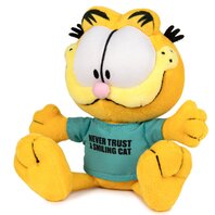 Jucarie de Plus Garfield in tricou Never Trust A Smiling Cat 20cm