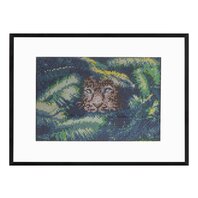 Pictura Diamant Pantera in jungla, 30x40cm