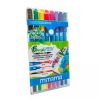 Carioci colorate Mitama cu doua capete cerneala aquarell, 8 buc