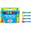 Creioane Cerate Mitama Mari Superlavabile, 12+4 buc FLUO