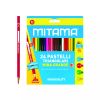 Creioane colorate Mitama lacuite ergonomice triunghiulare 3.3mm, 24 buc