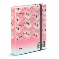 Agenda mare cartonata cu elastic OHMYPOP Flamingo