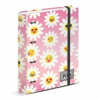 Agenda mare cartonata cu elastic OHMYPOP Happy Flower