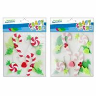 Set aplicatii decorative Craciun Candy Acadele  - 16 piese