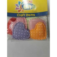 Art & Craft Inimioare colorate, 10 piese inimioare