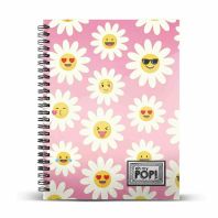 Caiet A4 cu linii OHMYPOP Happy Flowers