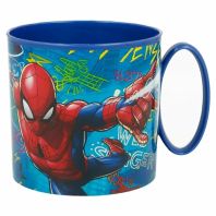 Cana copii plastic 265 ml Micro Spiderman Graffiti