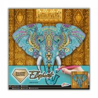 Canvas pictura cu diamant Elefant 30x30cm