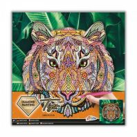 Canvas pictura cu diamante, Tigru 30x30 cm