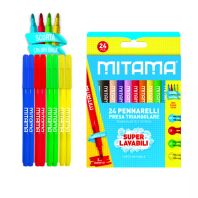 Carioci Ergonomice Mitama triunghiulare Superlavabile, 3mm, 24 buc
