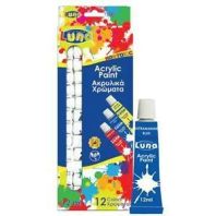 Culori Acrilice Luna 12 ml, 12 Culori