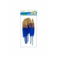 Decoratiune Pene Albastre cu Auriu