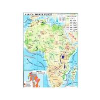 Harta fizica Africa.Harta fizica Australia pliata