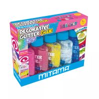 Lipici cu Sclipici Mitama BRILLIANT, 5 buc, Lavabil, Non Toxic pentru Decoratiuni 5x37 ml, hartie/textil/slime