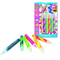 Lipici cu sclipici Mitama pentru decoratiuni 6 x 10.5ml, lavabil, non toxic, hartie/textil