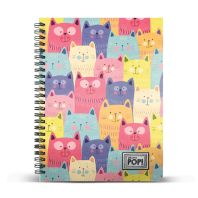 Oh My Pop- Caiet A4 de matematica cu arc,pisicute