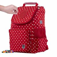 Ghiozdan Pixie Crew ergonomic rosu cu buline