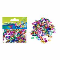 Set creativ - Aplicatii metalice colorate Floricele 12mm