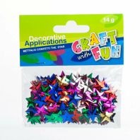 Set creativ - Aplicatii metalice in forma de stelute multicolore