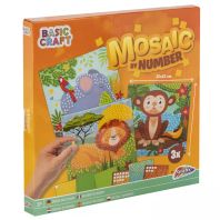 Set creativ Arta Mozaic 3 PLANSE: ELEFANT,LEU,MAIMUTA 22x22cm