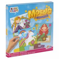 Set creativ Arta Mozaic 3 PLANSE: PRINTESA, UNICORN, SIRENA 22x22cm
