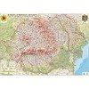 Romania si Republica Moldova. Harta fizica administrativa si a substantelor minerale utile (proiectie 3D) 1000x700mm