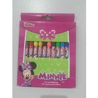 Set 12 creioane colorate in cutie Minnie